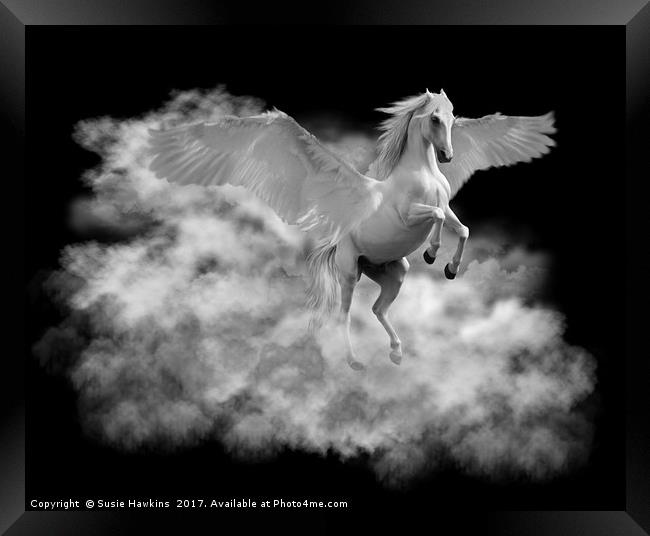 Flight of Pegasus Framed Print by Susie Hawkins