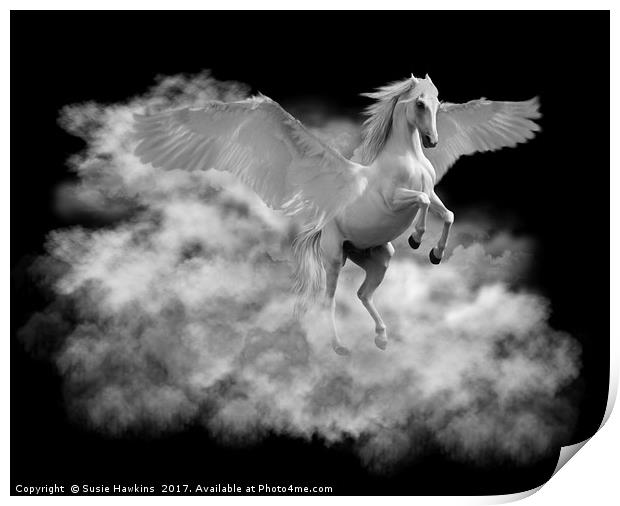 Flight of Pegasus Print by Susie Hawkins
