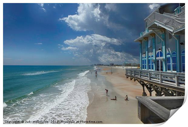 View from the Pier Print by Judy Hall-Folde