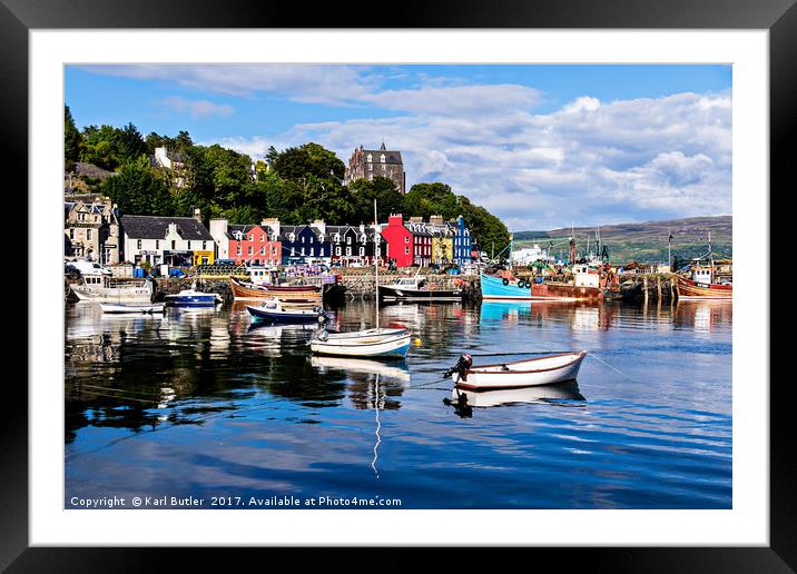 Whats the story in .................Tobermory !! Framed Mounted Print by Karl Butler