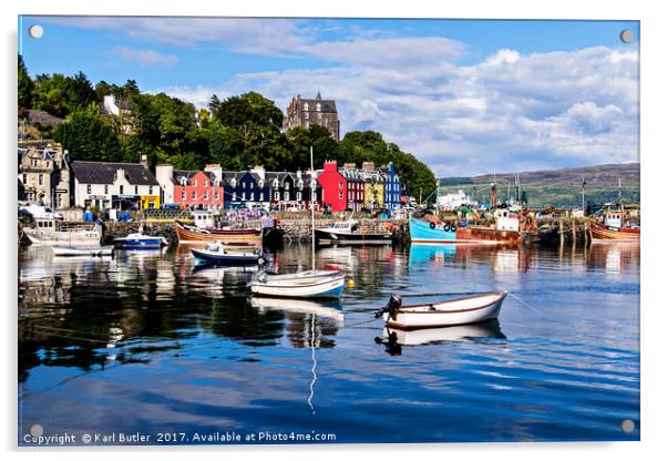 Whats the story in .................Tobermory !! Acrylic by Karl Butler