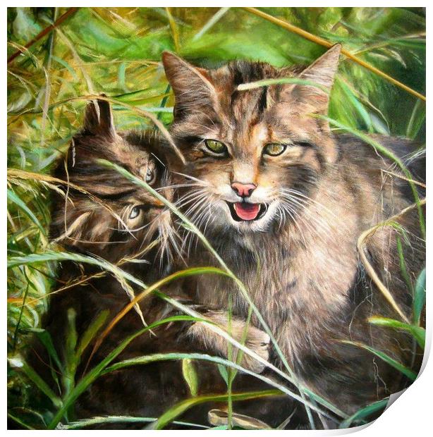 Scottish Wildcats  Print by David Reeves - Payne