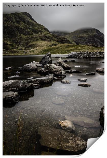 Stepping over Snowdonia Print by Dan Davidson