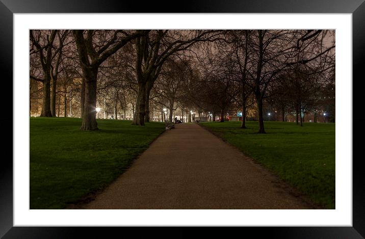 St. James' Park at night Framed Mounted Print by Nick Sayce