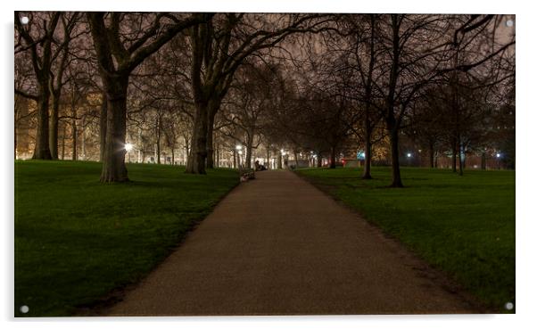 St. James' Park at night Acrylic by Nick Sayce
