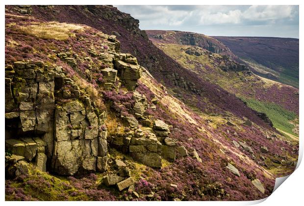 Colours of Kinder Scout Print by Andrew Kearton