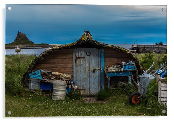 Boat Shed, Holy Isle, Lindisfarne Acrylic by Pauline MacFarlane
