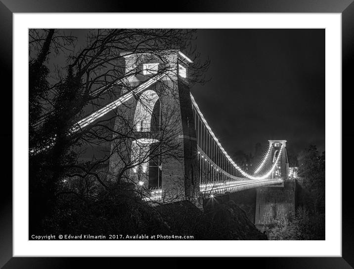 Clifton Suspension Bridge Framed Mounted Print by Edward Kilmartin