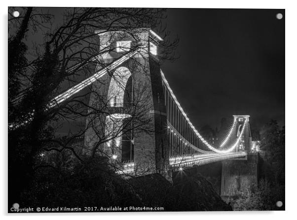 Clifton Suspension Bridge Acrylic by Edward Kilmartin
