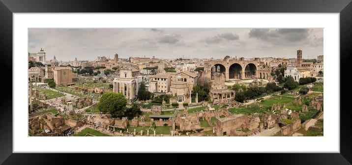 The Forum Rome Framed Mounted Print by Ray Hill