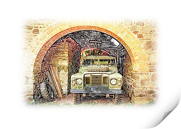 The Forgotten Land Rover Print by graham young