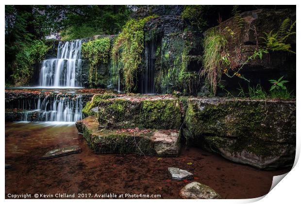 Nidd falls Print by Kevin Clelland