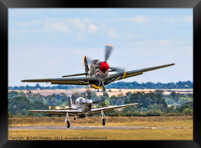 P-51D Mustang 44-73877 N167F take-off Framed Print by Colin Smedley