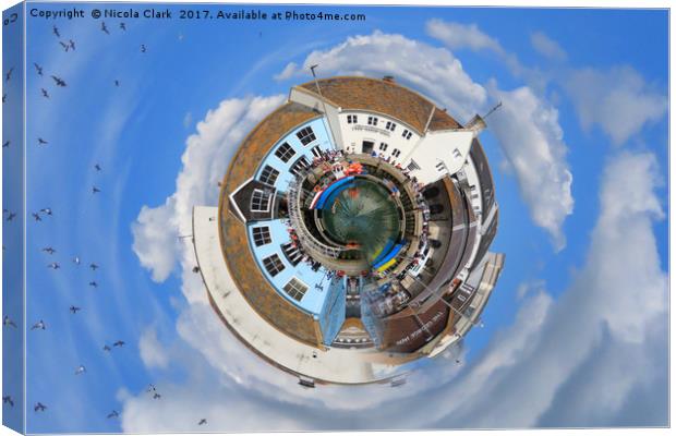 Weymouth Little Planet Canvas Print by Nicola Clark