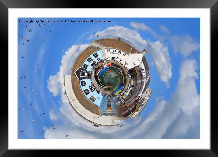 Weymouth Little Planet Framed Mounted Print by Nicola Clark
