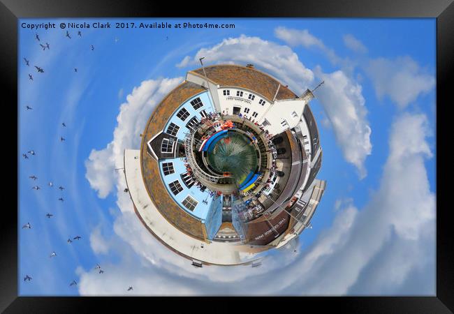 Weymouth Little Planet Framed Print by Nicola Clark