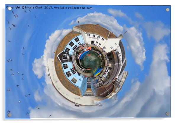 Weymouth Little Planet Acrylic by Nicola Clark