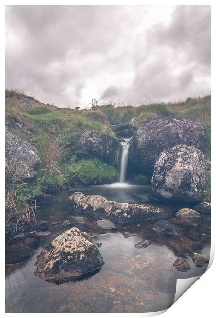 Dartmoor Waterfall Print by Images of Devon