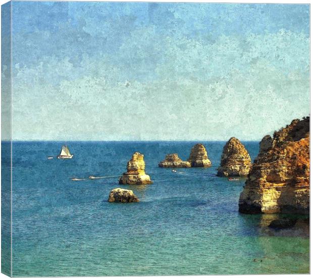 down at the algarve Canvas Print by dale rys (LP)