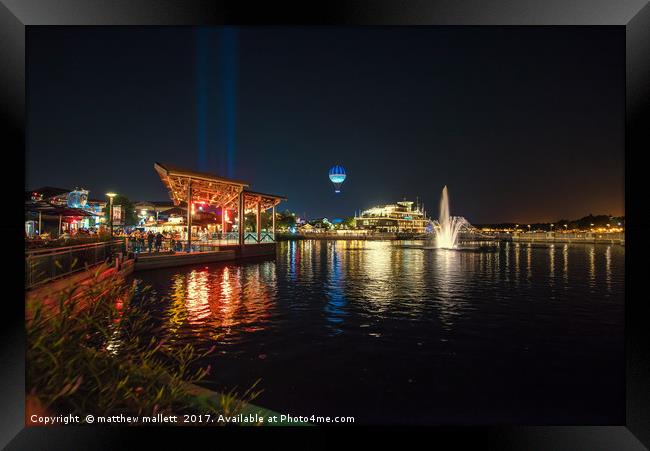 Fun After Sunset Orlando Framed Print by matthew  mallett