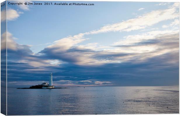 First Light at St Mary's Island Canvas Print by Jim Jones