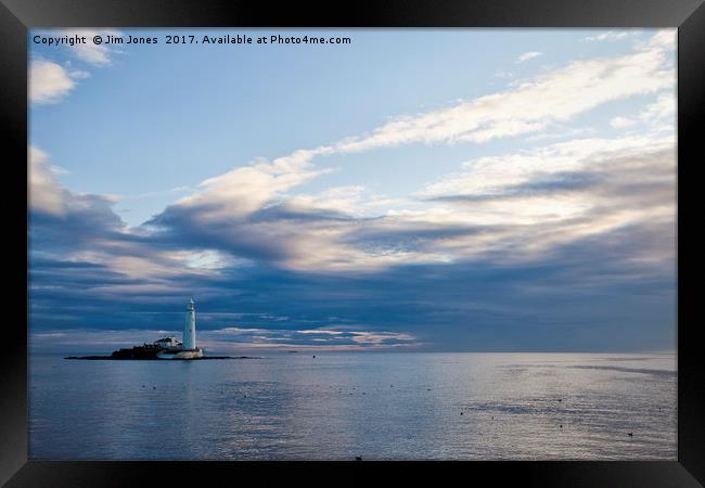 First Light at St Mary's Island Framed Print by Jim Jones