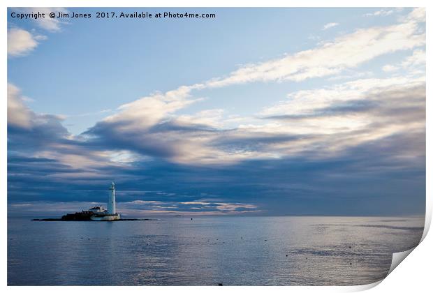 First Light at St Mary's Island Print by Jim Jones