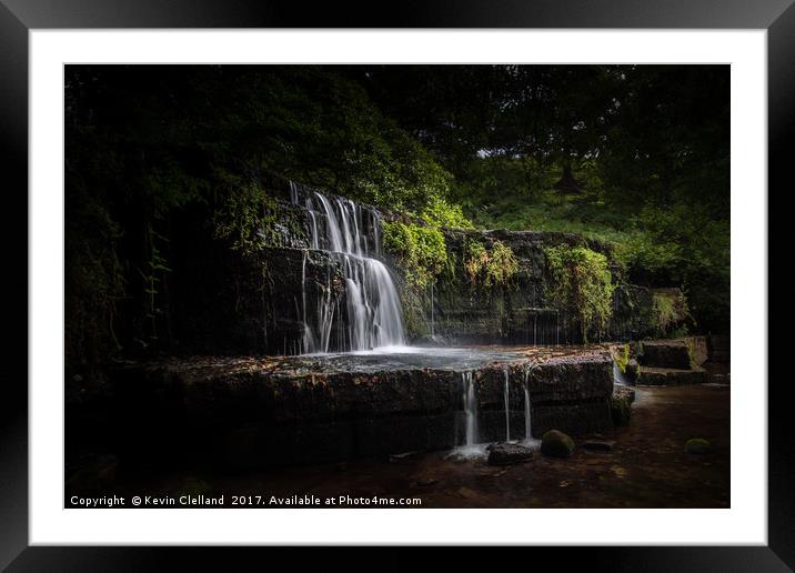 Waterfall at Nidderdale Framed Mounted Print by Kevin Clelland