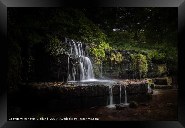 Waterfall at Nidderdale Framed Print by Kevin Clelland