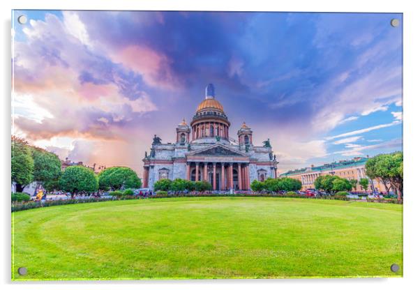 St. Isaac's Cathedral in St. Petersburg Acrylic by Dobrydnev Sergei