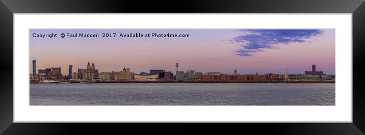 Liverpool Waterfront at sunset Framed Mounted Print by Paul Madden