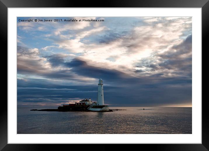 First Light at St Mary's Island 2 Framed Mounted Print by Jim Jones