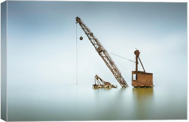 Sunken crane Canvas Print by Ian Hufton