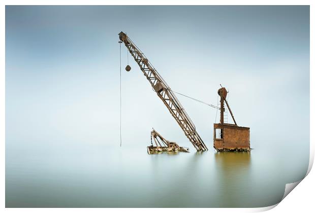 Sunken crane Print by Ian Hufton