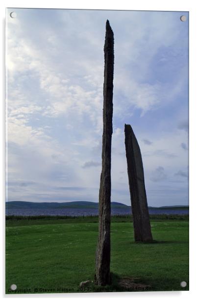 At The Stones of Stenness Acrylic by Steven Watson