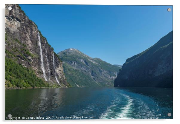 geiranger fjord norway Acrylic by Chris Willemsen