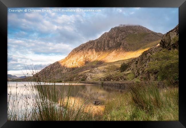 Sunkissed - Tryfan, Snowdonia National Park, Wales Framed Print by Christine Smart