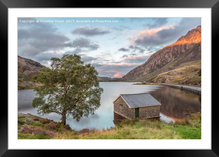 Last Light at Llyn Ogwen, Snowdonia - North Wales Framed Mounted Print by Christine Smart