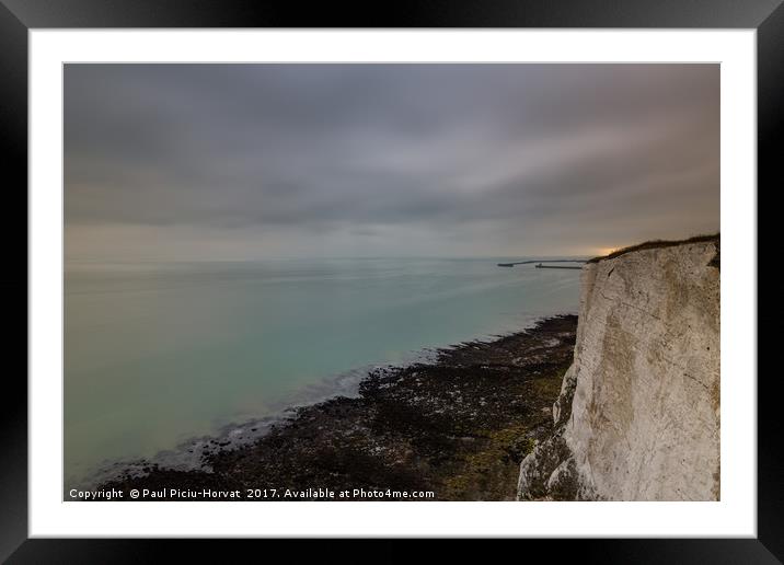 White Cliffs of Dover at Dusk Framed Mounted Print by Paul Piciu-Horvat