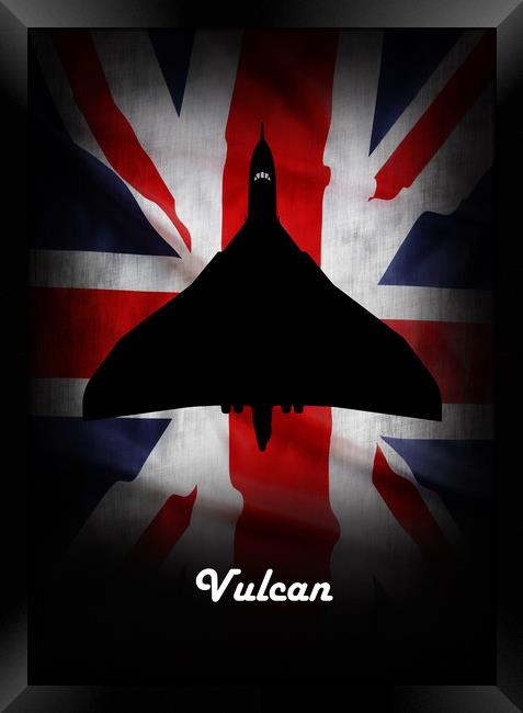 Vulcan Bomber Union Jack Framed Print by J Biggadike