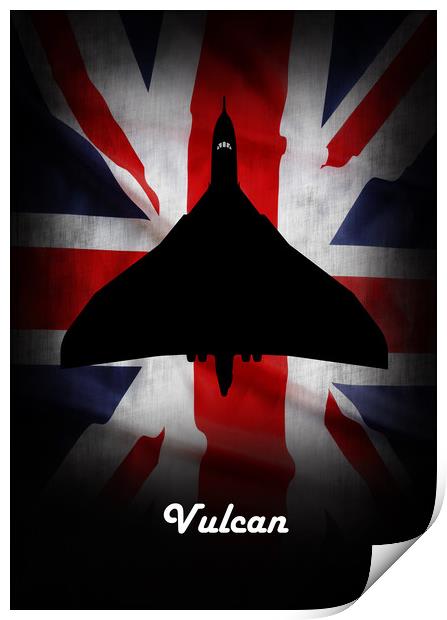 Vulcan Bomber Union Jack Print by J Biggadike