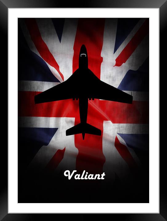 Vickers Valiant Union Jack Framed Mounted Print by J Biggadike