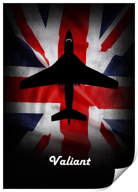 Vickers Valiant Union Jack Print by J Biggadike