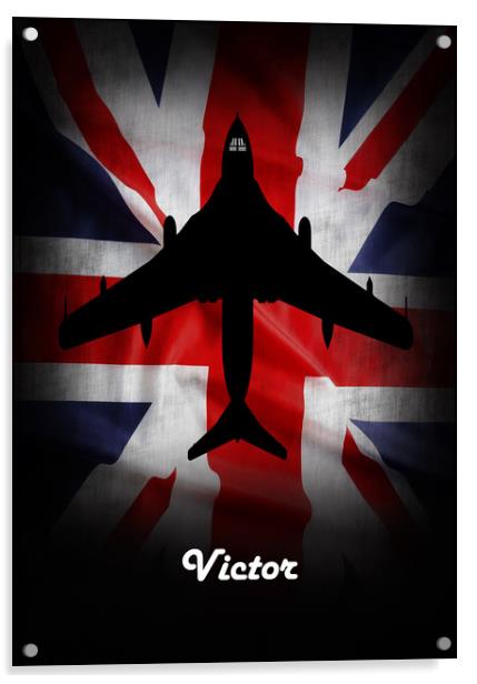 Handley Page Victor Union Jack Acrylic by J Biggadike