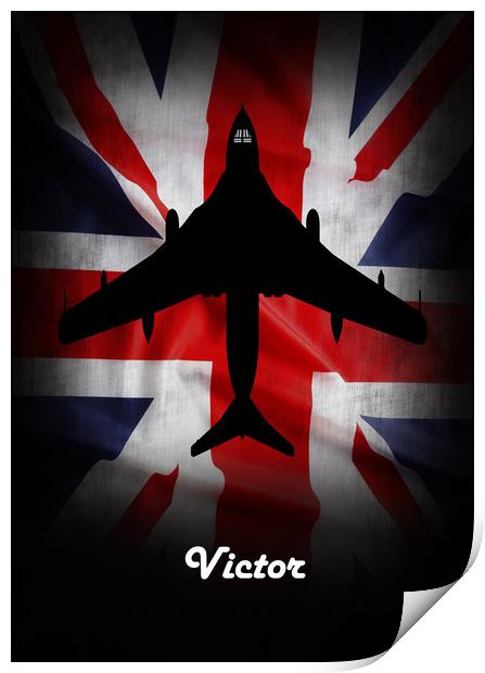 Handley Page Victor Union Jack Print by J Biggadike