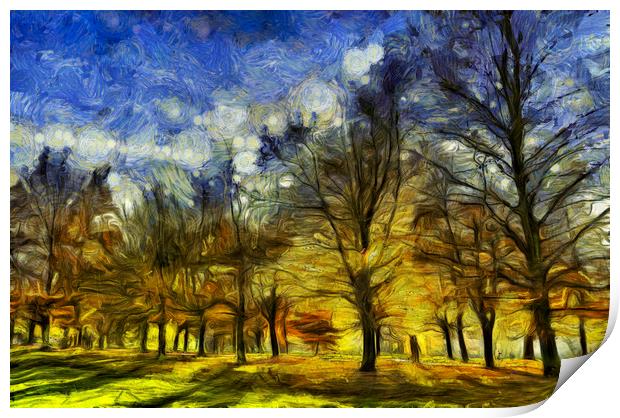 London Park Art Van Gogh Print by David Pyatt