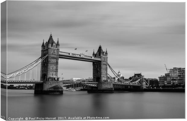 Tower Bridge - long exposure @ dusk Canvas Print by Paul Piciu-Horvat