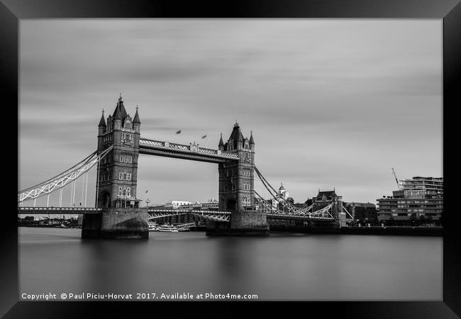 Tower Bridge - long exposure @ dusk Framed Print by Paul Piciu-Horvat