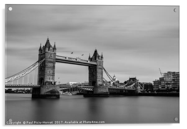 Tower Bridge - long exposure @ dusk Acrylic by Paul Piciu-Horvat