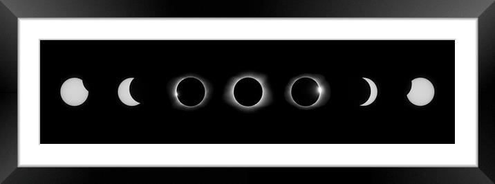 Solar Eclipse 2017    Framed Mounted Print by mark humpage